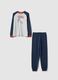 Regular fit multicolour children's pyjamas in cotton blend with print_0