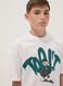 White pure cotton boys&rsquo; oversized T-shirt with print_2