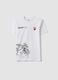 White short-sleeve cotton-blend boys&rsquo; T-shirt, relaxed fit_3