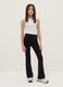 Girls' Black Stretch Cotton Flare Fit Leggings_0