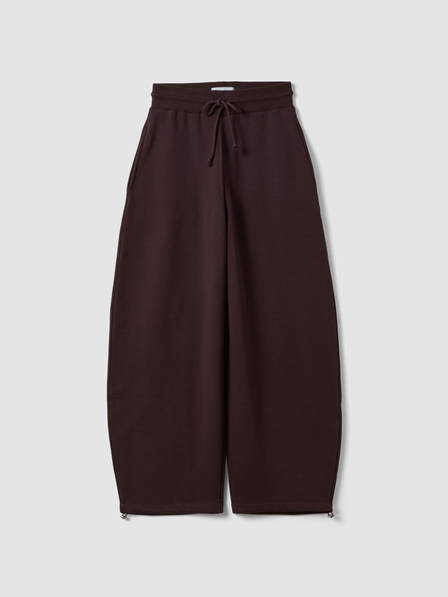 Purple cotton-blend baggy-fit joggers_4