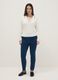 White viscose blend sweater with regular fit polo collar_1