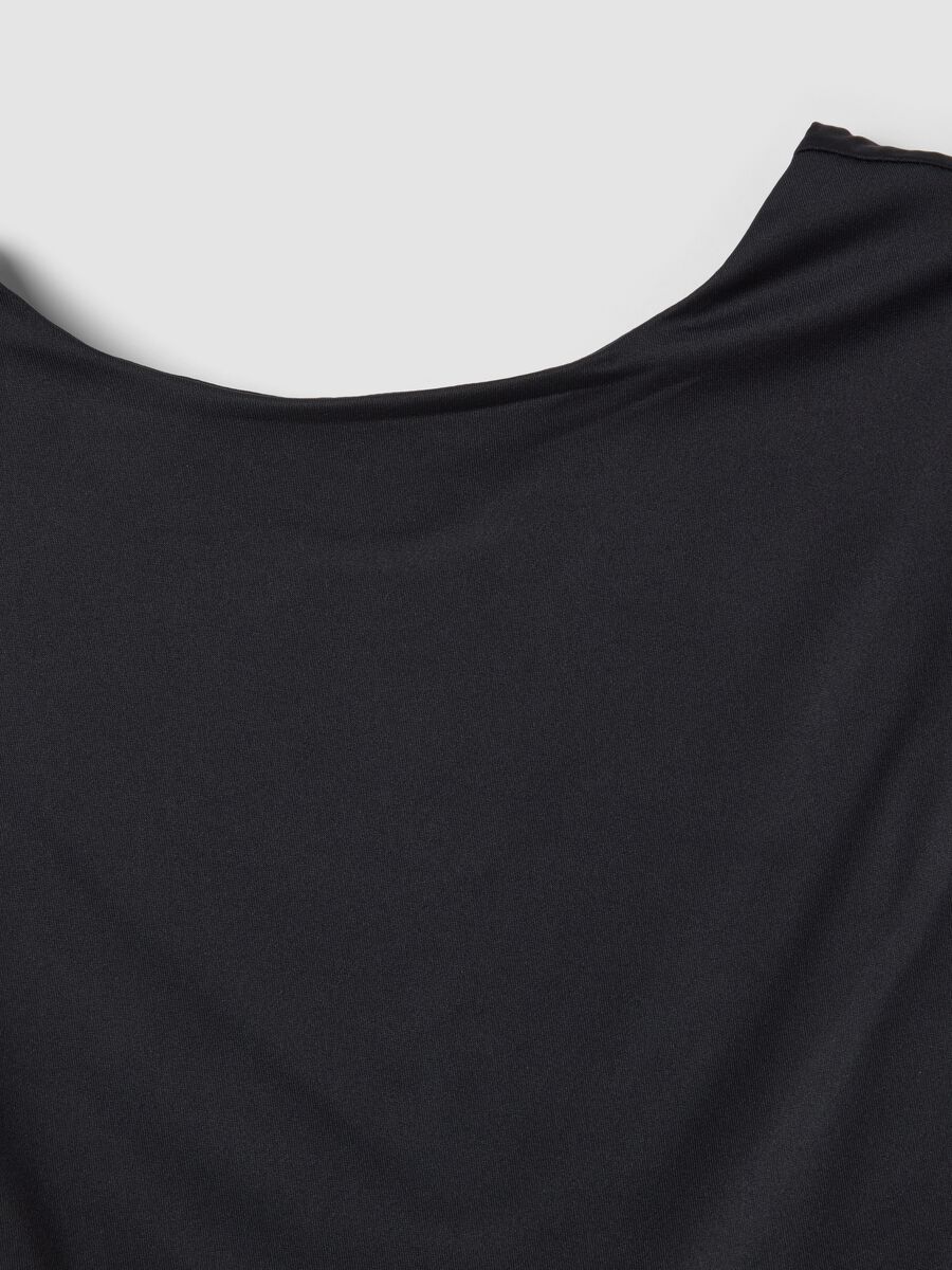 Black stretch fabric top_5