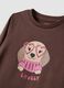 Brown long-sleeve organic stretch cotton crew-neck T-shirt_3