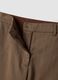 Brown regular-fit formal trousers in stretch viscose_5