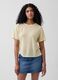 T-shirt a maniche corte in misto lino_0