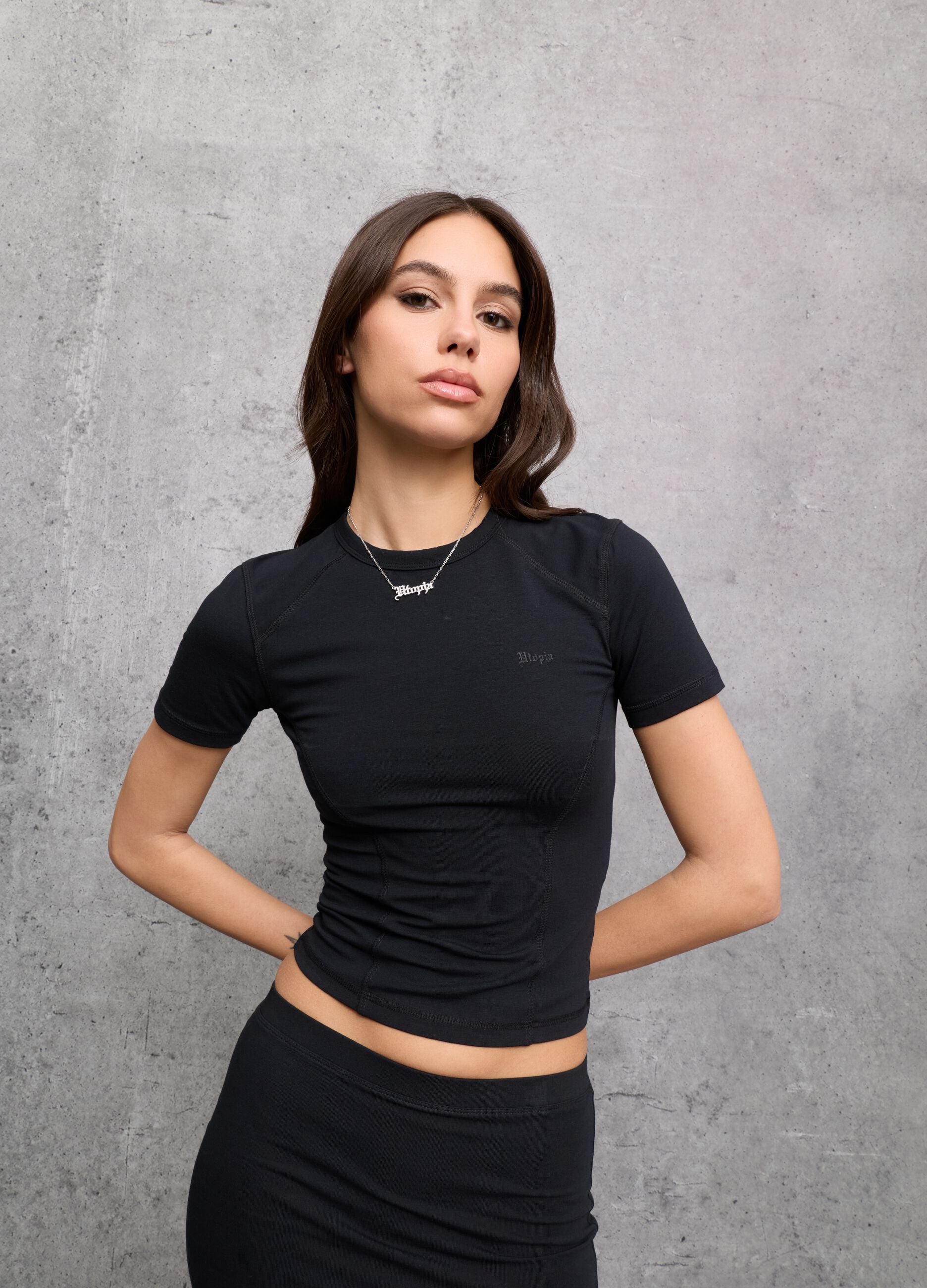 Fitted Black Logo T-shirt