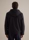 Black regular fit jacket with hood and zip_3