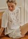 White pure cotton regular-fit T-shirt with broderie anglaise embroidery_0