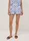 White organic cotton shorts with light-blue embroidery_1