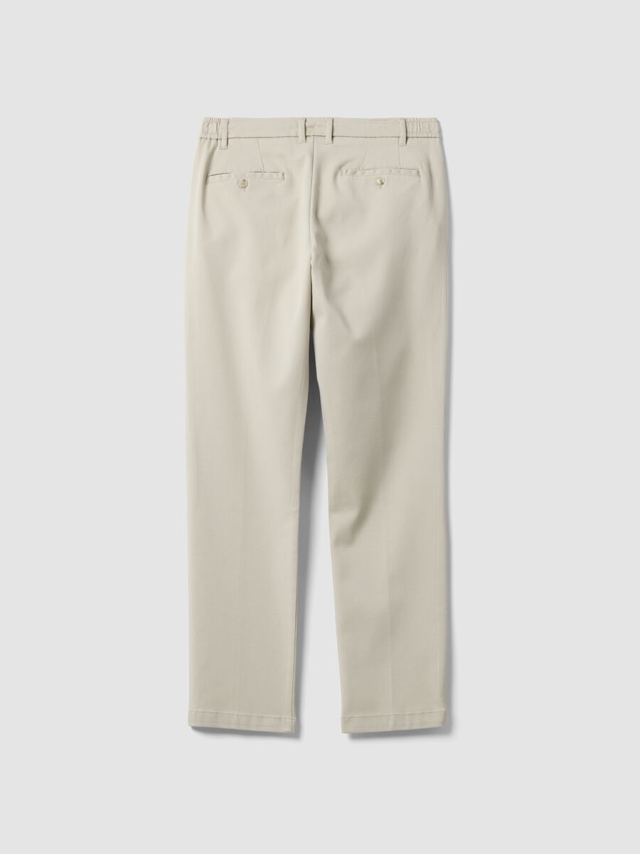 Grey slim-fit chino trousers in lyocell and stretch cotton_6