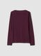 Purple stretch modal crew-neck T-shirt, regular fit_2