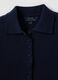 Blue wool-blend polo-collar cardigan, regular fit_5