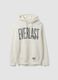White cotton-blend hoodie with front print_4