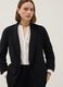Black buttonless blazer, regular fit_0