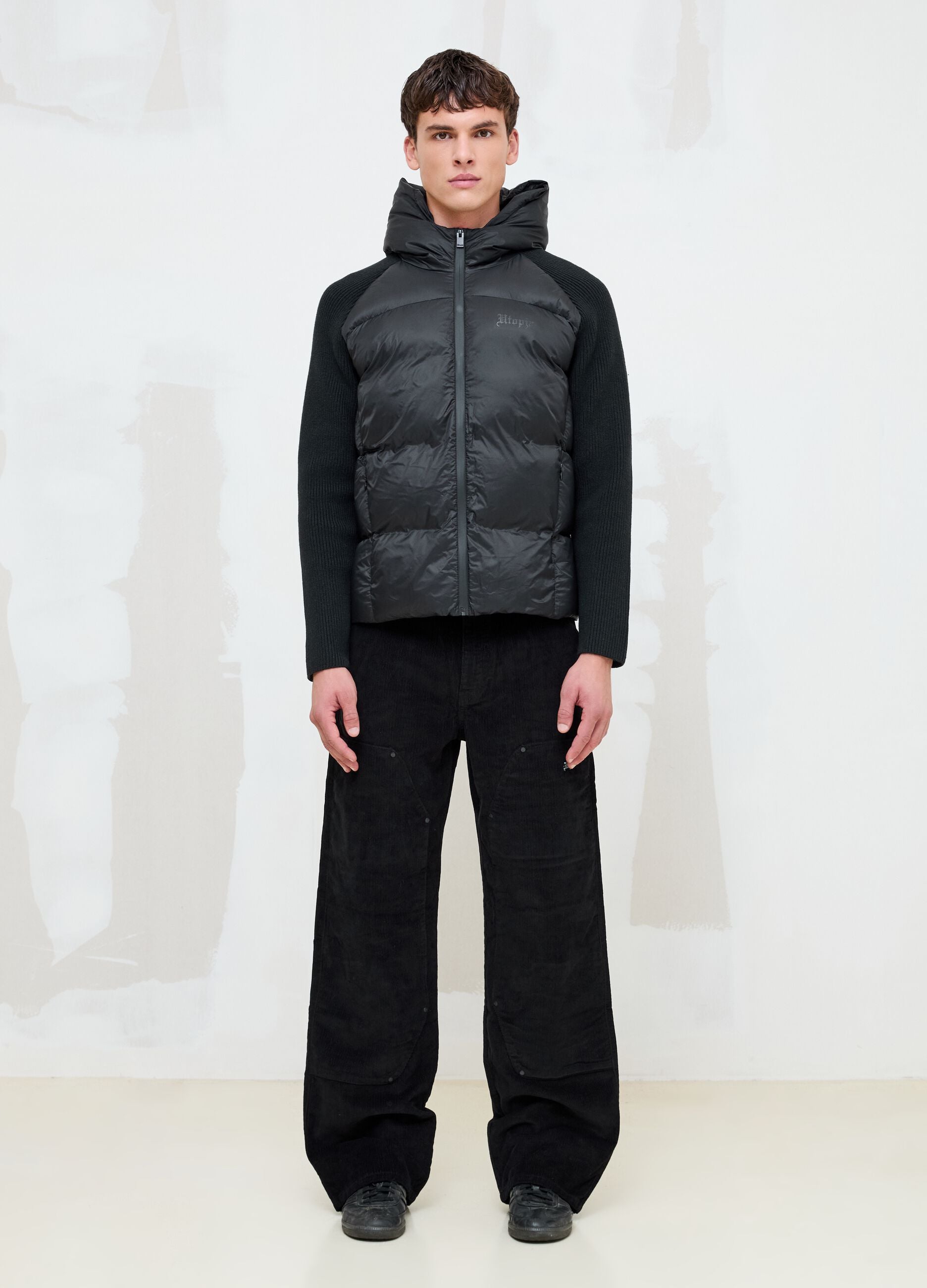 Black Corduroy Carpenter Trousers
