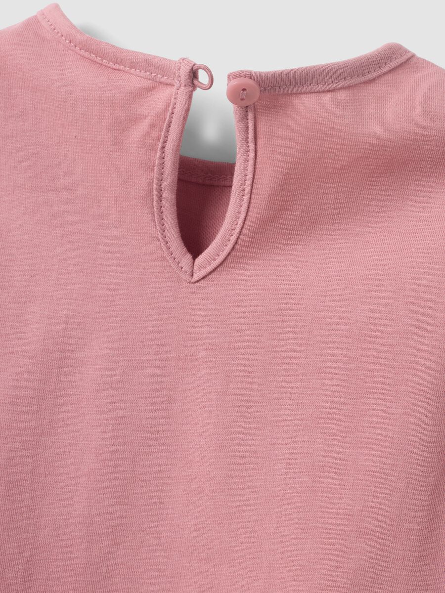 Pink organic cotton long-sleeve printed T-shirt for baby girls_3