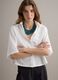 White pure-cotton shirt with patch pocket and oversized fit_0
