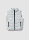 Grey Ultralight Padded Gilet with Zip and High Neck for Boys_0