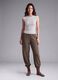 White ribbed stretch-modal fitted T-shirt ALTAVIA STUDIO_0