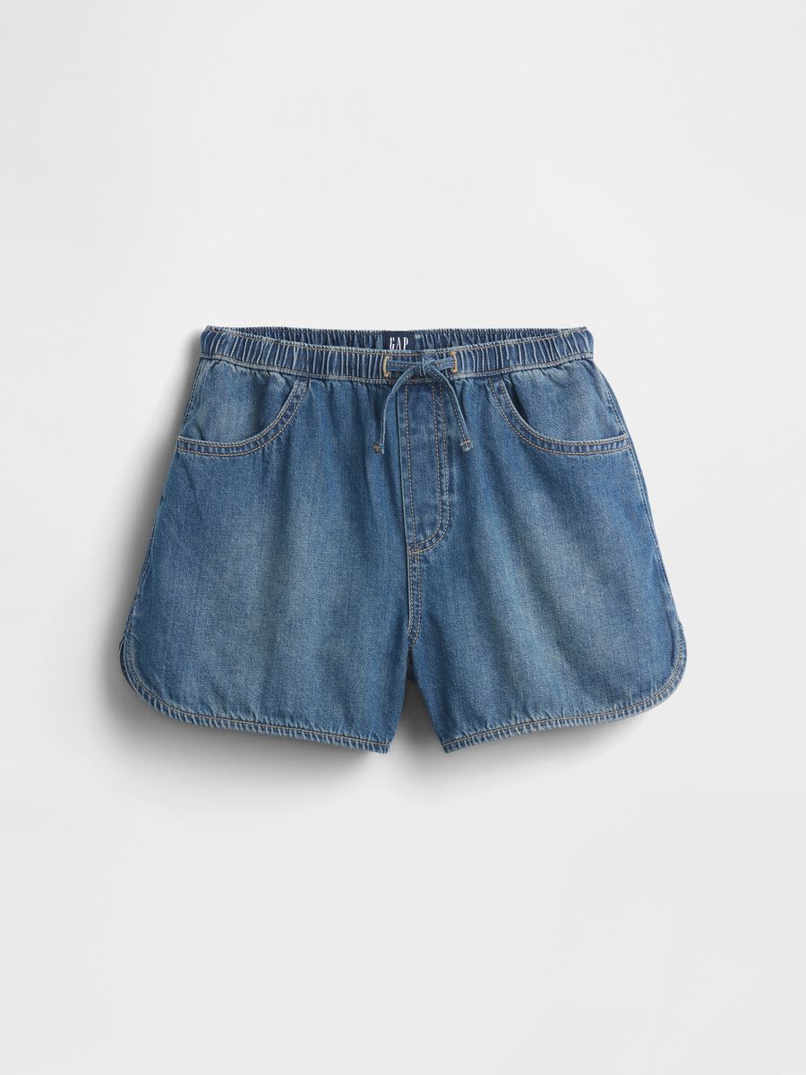 Pure cotton denim shorts_3