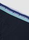 Triple pack of navy blue mid-length boys&rsquo; boxers in stretch organic cotton_2