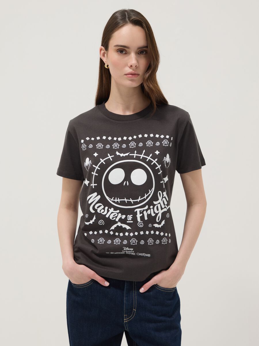 Black pure cotton Nightmare Before Christmas T-shirt_0