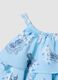 Light blue ruffle dress with floral print_3