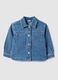 Regular Fit Blue Denim Cotton Jacket with Embroidery for Girl_0