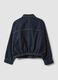 Blue pure cotton denim jacket with zip, oversized fit_6
