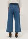 Regular fit blue stretch denim cotton blend trousers_2