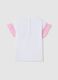 White T-shirt with flounce and cupcake application_1