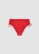 Red bikini bottoms in stretch fabric with side ties_4