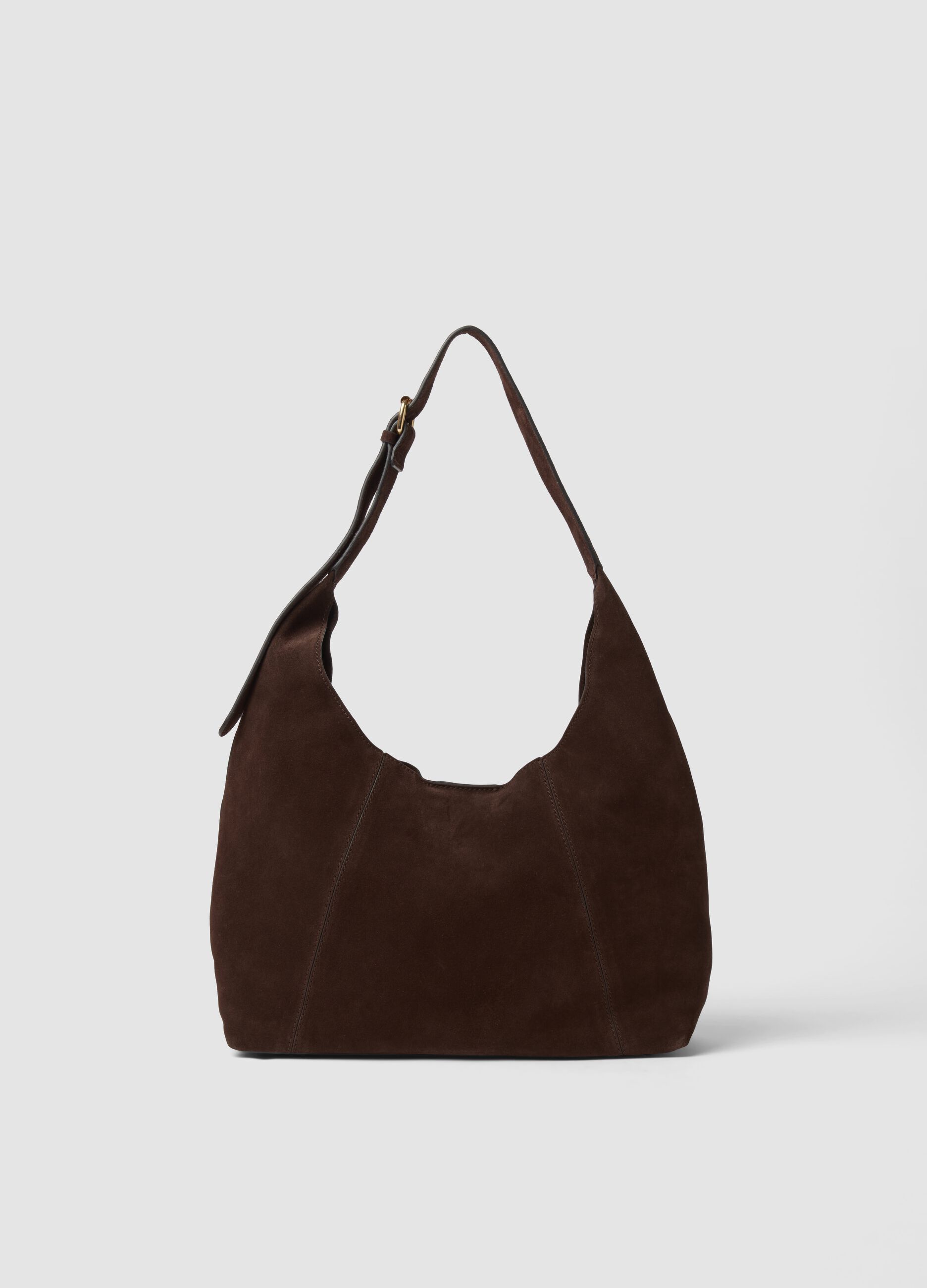 Brown genuine leather shoulder bag