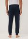 Blue organic cotton pyjama bottoms with drawstring_3