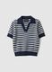 Regular fit multicolour striped cotton blend jumper_4