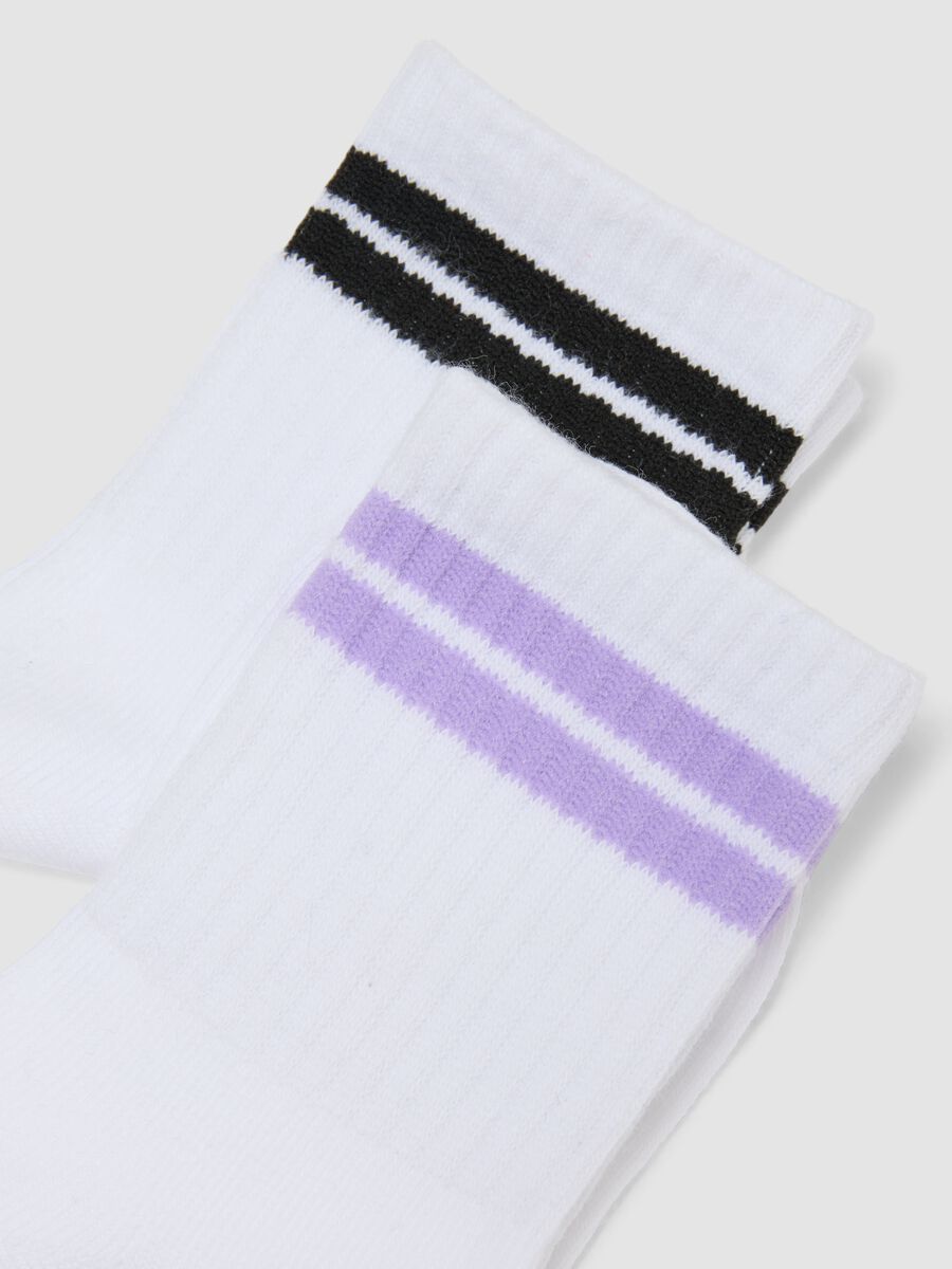 3-pack of white short socks in stretch organic cotton for girls_1