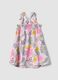 Pink pure cotton floral dress for baby girl_1