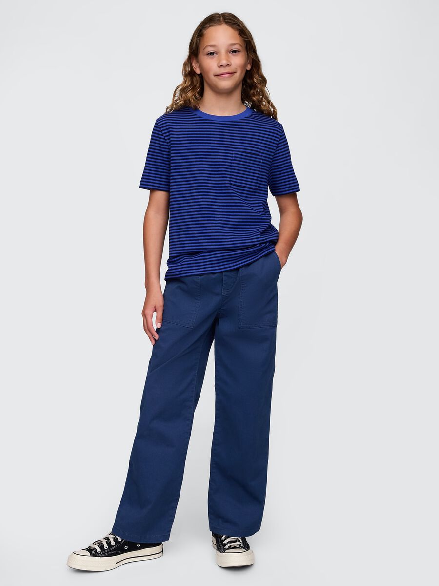 Children's blue long trousers_0
