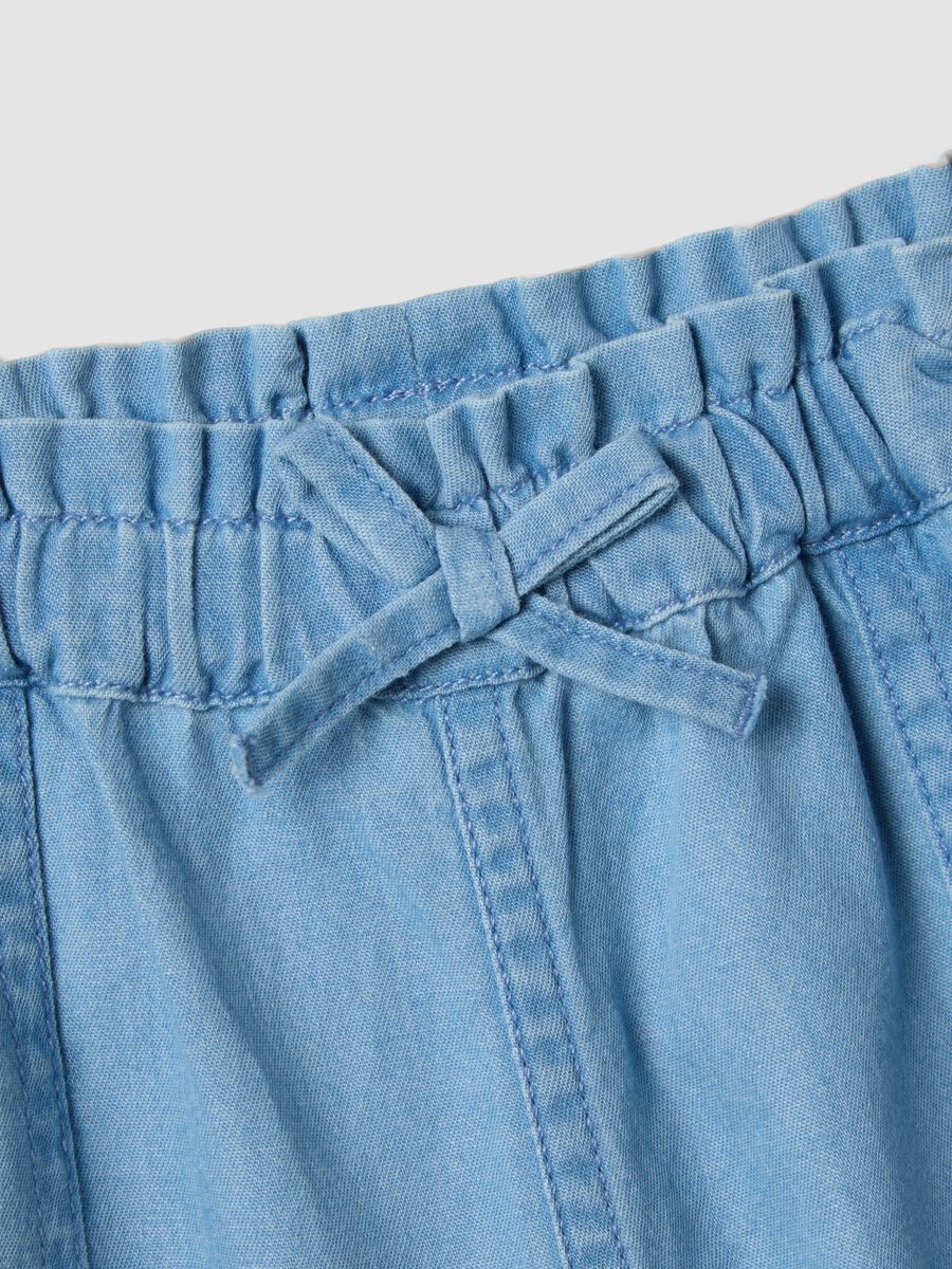 Sky-blue pure cotton shorts_2