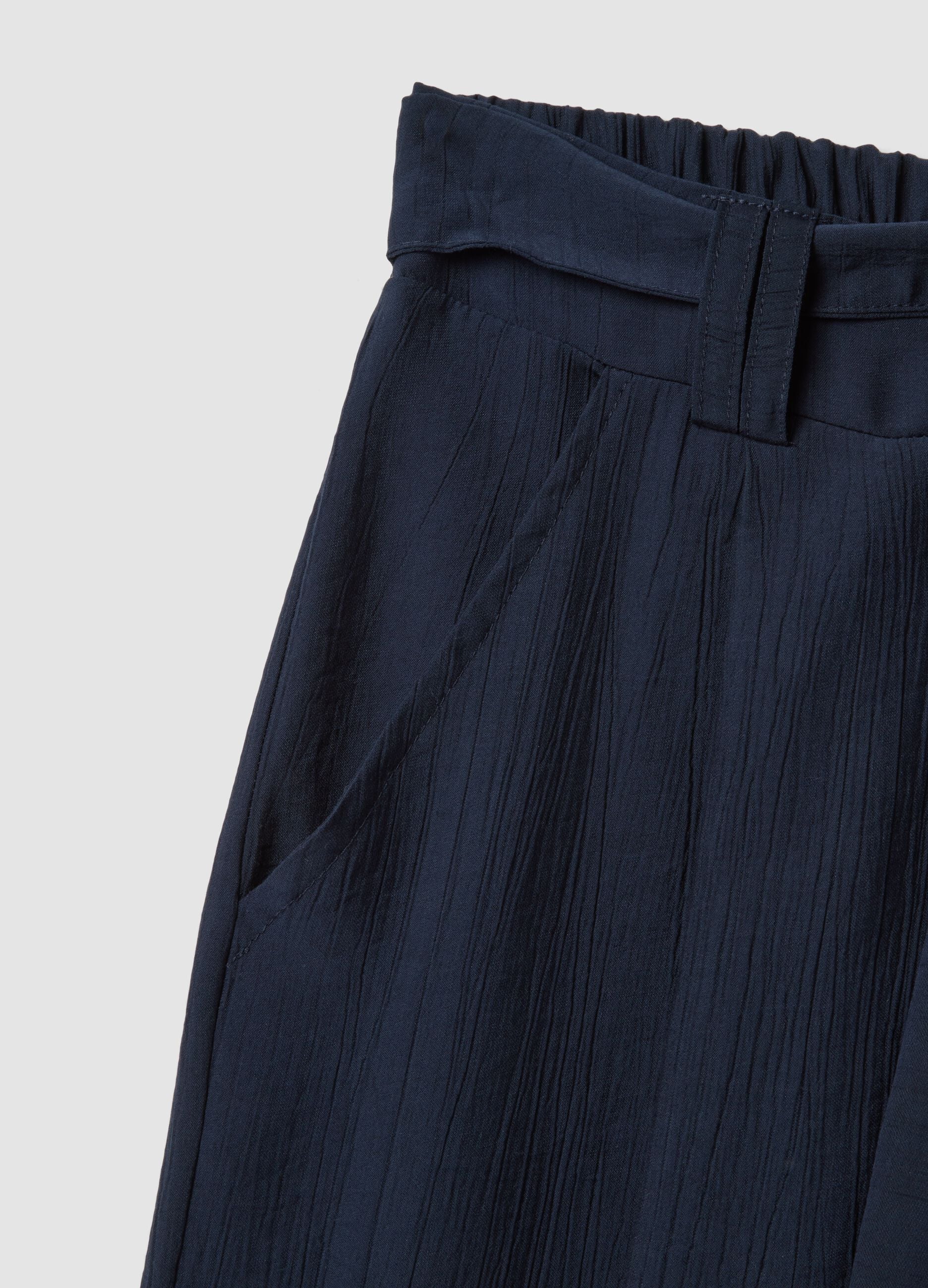 Blue palazzo trousers in a viscose blend, regular fit