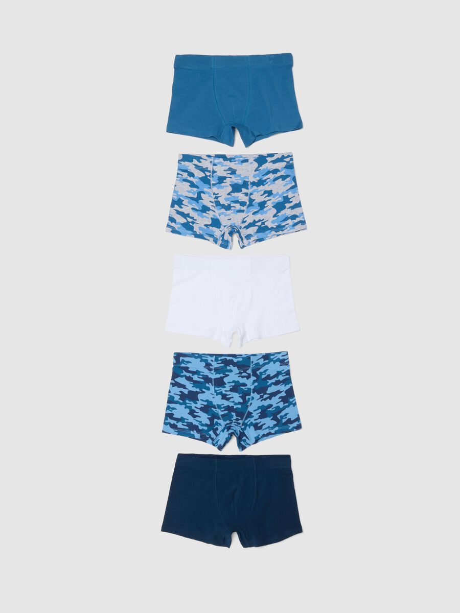Multipack boxer in cotone elasticizzato multicolor da ragazzo_0