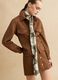 Elegant brown regular fit jacket with gold buttons_3