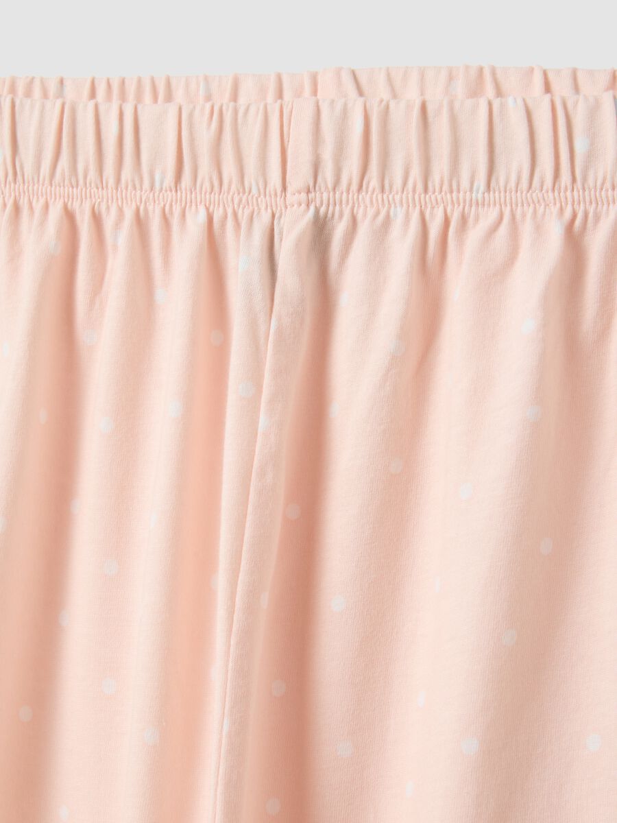 Pink polka dot pure cotton pyjama shorts regular fit_5