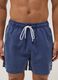 Navy blue swim boxer shorts with drawstring_1