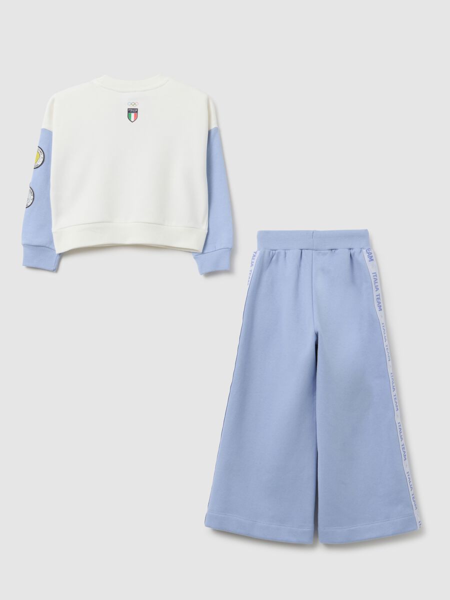 Multicolour cotton blend regular fit girl's tracksuit with print_1