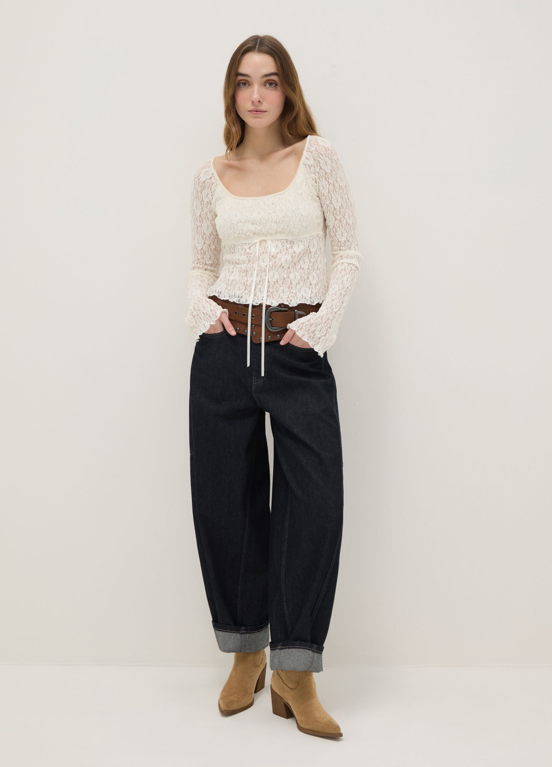 Regular fit pure cotton black skater jeans