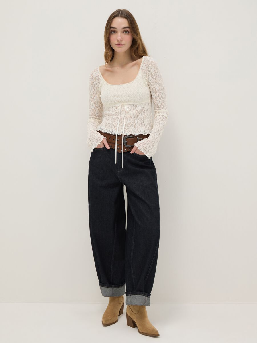 Jeans skater in puro cotone nero regular fit_0