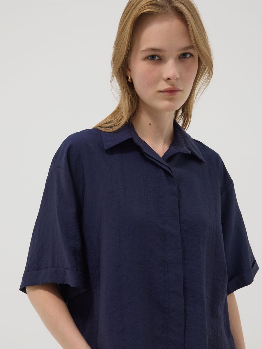 Shacket blu in misto viscosa_2
