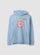 Blue cotton-blend hoodie with Simpsons print_0